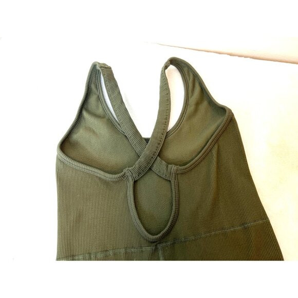Free People FP Movement Free Style Biketard Shortsie Dark Olive Size M/L - Picture 6 of 6